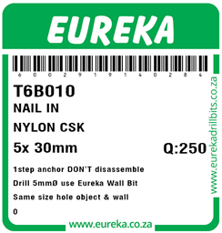 T6B010 - Nylon Countersunk -T6B010_Label_T